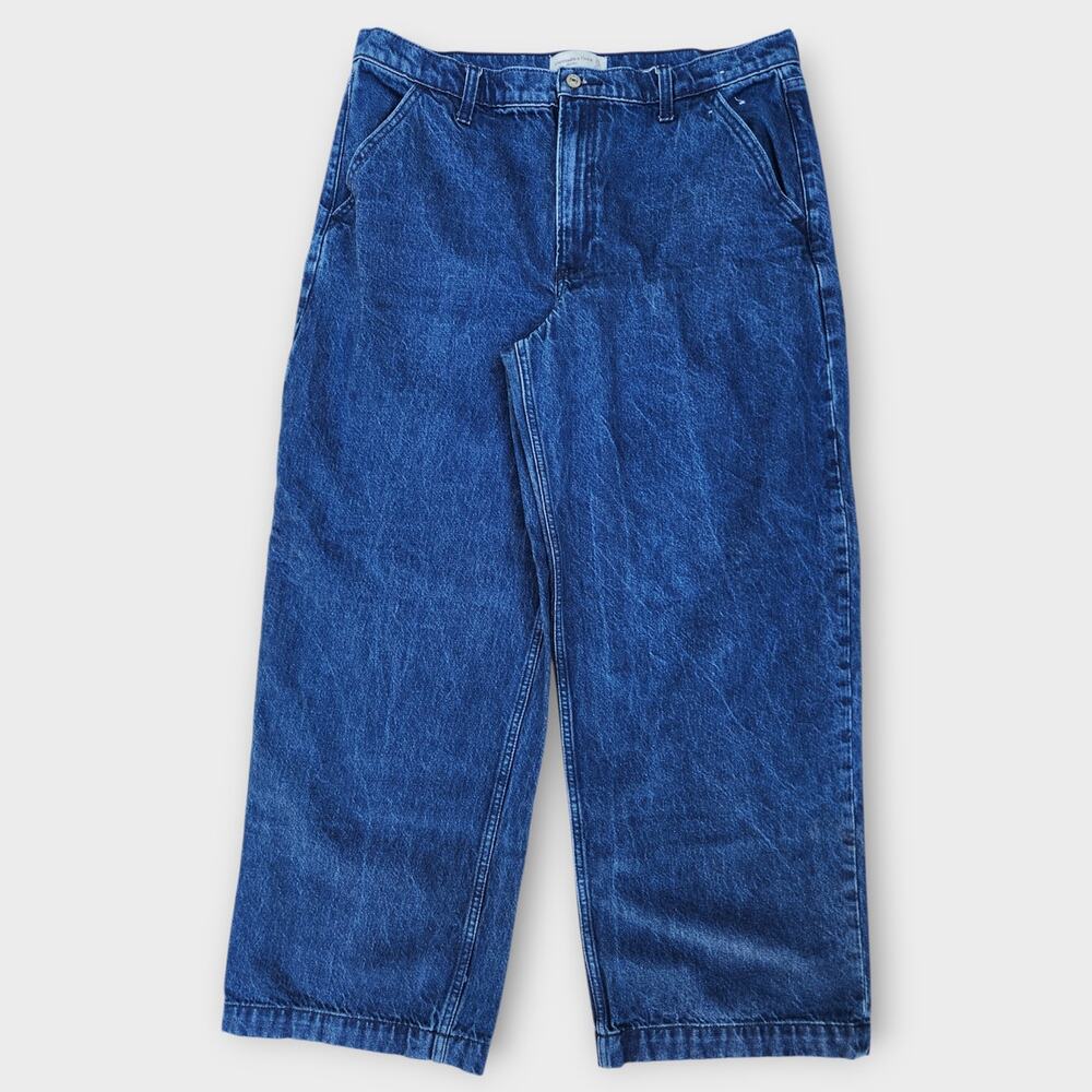 Abercrombie & Fitch Jeans Women's 14R Blue Denim Mid-Rise Wide Leg Baggy